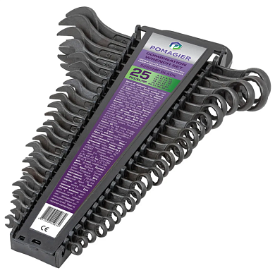 Набор ключей комбинированных 6-32 мм 25 пр POMAGIER POM-5262MP Black