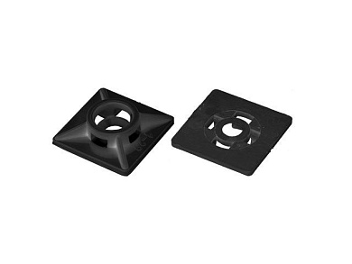 Площадка для хомут-стяжки 27х27 мм черная, 500 шт в пакете, Starfix SM-89111-500