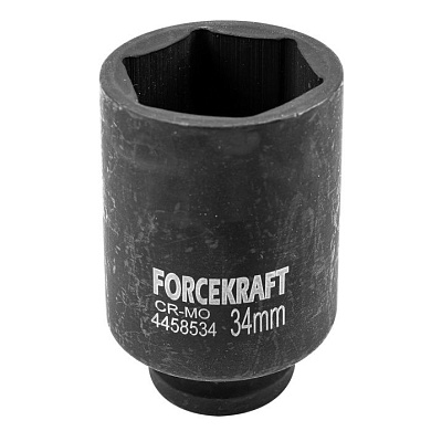 Ударная глубокая торцевая головка 34 мм. 6-гр. 1/2'' ForceKraft FK-4458534