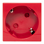 Розетка 45х45 с зазем, 45 градусов, быстрозажимные клеммы, красная EKF E2MR16-028-70-45-SL