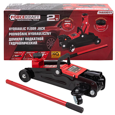Домкрат подкатной гидравлический 2 т, 135-310мм ForceKraft FK-TA820011