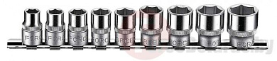 Набор головок Force 3093 6-гр. (9-19 мм) 9 пр. 3/8''