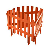 Забор декоративный "RENESSANS" №2, длина общ. 3,10 м, выс. 0,33 м, терракот (компл. 7 шт.) Гарденпласт 50311