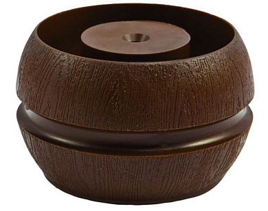 Опора меб. пласт. бочонок h50 темно-коричневый (1281) PL 37429