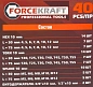 Набор бит Torx T20-T55, Hex H4-H12, Spline M5-M12, 10 мм, 75/30 мм с битодержателями 40 пр ForceKraft FK-4401C