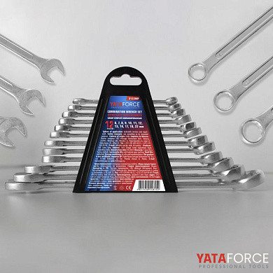 Набор ключей комбинированных 12 пр., 6-14, 17, 19, 22 мм YATAFORCE YF-5123MP