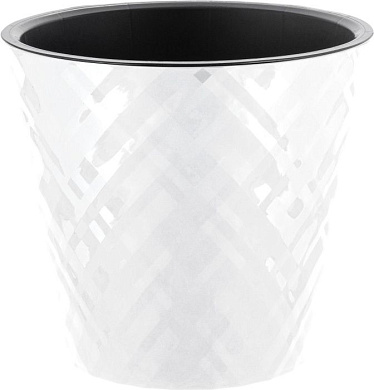 Горшок для цветов InGreen Manhattan D190мм, 3,3л c дренажной вставкой, белоснежный жасми Пластик Репаблик IG670210048