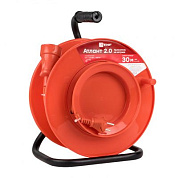 Удлинитель на катушке "Атлант 2,0" 1 гнездо 30м без заземления ПВС 2*1 10А/2,2кВт PROxima UKA02-10-210-1-30