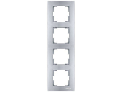 Рамка 4-ая вертикальная серебро, RITA, Mutlusan 2220 800 2482