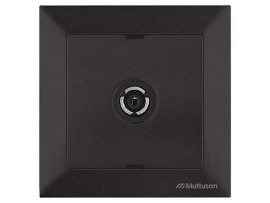Розетка телевиз. 1-ая, скрытая, с/з, 11dB, переходная, черная, DARIA, Mutlusan 21201700184