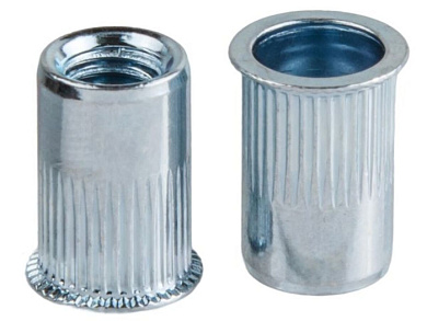 Заклепка резьбовая М8 уменьшенный бортик, белый цинк 2500 шт в коробе Starfix SM-06860-2500