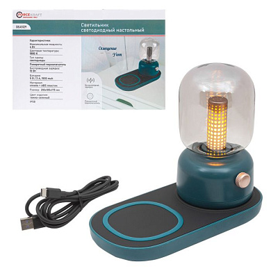Светильник светодиодный настольный 1500mah, темно-зеленый ForceKraft FK-DEA5129
