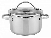 Кастрюля нерж Prime 4,7л ТМ Appetite толщина дня-3, стенок -0,6мм Jiangmen Shenhua Stainless Steel Cookware Man LTD SH09473 - 22см