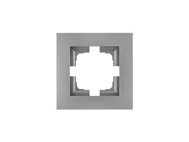 Рамка 1-местная серебро, Стиль новый, Bylectrica ЮЛИГ.735212.551сер