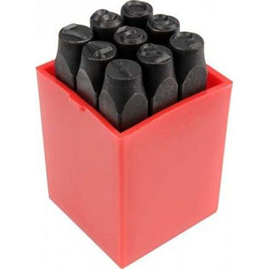 Набор клейм цифры 8 мм 9 шт Yato YT-6855