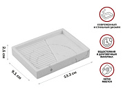 Мыльница ELEMENT MARBLE, белая, PERFECTO LINEA 35-618703