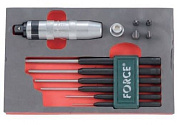 Отвертка ударная с комплектом насадок и выколотки 12 пр. Force 51223