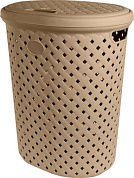 Корзина для белья Plast Team Rattan 42л 415×330×510 мм шоколадный мокко Пластик Репаблик PT408711015