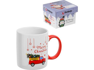 Кружка керамическая, в кор., 350 мл., MERRY CHRISTMAS-3, PERFECTO LINEA 30-202533