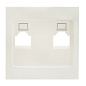 Валенсия лицевая панель розетки RJ-45 2-местная жемчуг EKF PROxima ESK02-L-035-50