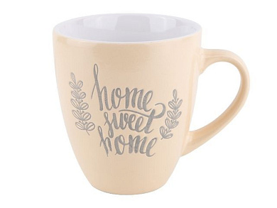 Кружка керамическая, 400 мл, Любимый дом, молочная, PERFECTO LINEA 30-388602