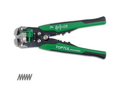 Клещи для обжимки клемм и снятия изоляции усиленные 205 мм Toptul DKAA2226