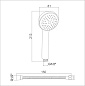 Душевой гарнитур, ручной душ + шланг + держатель на стену Ledeme L11-40