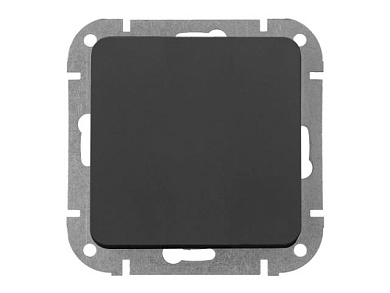 Выключатель 1 клав. проходной, cкрытый, 10А карбон, Astrum, Bylectrica С6/2 10-3562 карбон