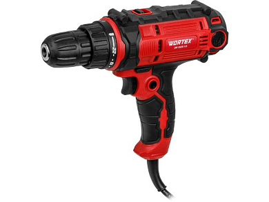 Дрель-шуруповерт DR 1025-1 D в кор. 300 Вт, 50 Нм, 2 скор., быстрозажимной патрон 10 мм, длина шнура 4 метра WORTEX 1318793