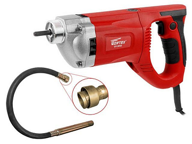 Вибратор глубинный CV 2012 в кор. + Вал гибкий 2 м в сборе с вибронаконечником 35 мм WORTEX CV201200029A2