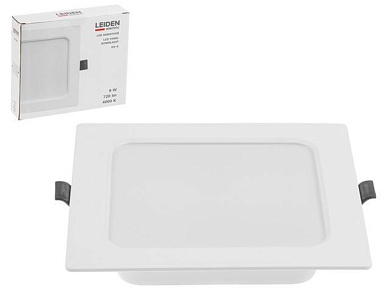Светильник светодиодный встраиваемый квадрат 9 Вт 4000К, IP44 RS-S LEIDEN ELECTRIC 807006