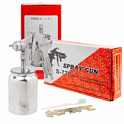 Краскораспылитель с нижним металлическим бачком, 1000 мл, 2.5 мм, 5 bar, 113-141 л/мин, присоед. резьба 1/4" Partner PA-S-770S