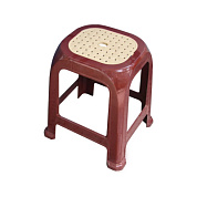 Табурет "Симпатия" большой темно коричневый / бежевый РУССПЛАСТ РП-311корич