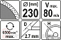 Круг алмазный 230x22,2х2,7 мм сплошной Yato YT-6015