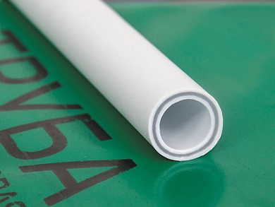 Труба ПП стекловолокно 20х2,8 PN20 бел. 2 м РосТурПласт 10328