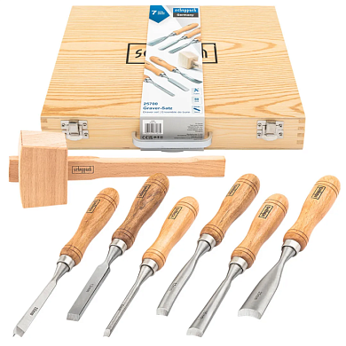 Набор фигурных стамесок 7 пр Scheppach Sch-25700