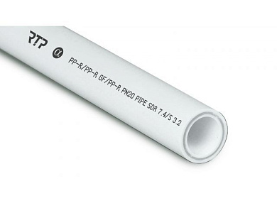Труба ПП стекловолокно 25х3,5 PN20 бел. 2 м РосТурПласт 10330