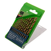 Набор нитридтитановых сверл по металлу, 1,5-6,5 мм (через 0,5 мм+3,2 мм, 4,8 мм), НSS, 13 шт Сибртех 723867