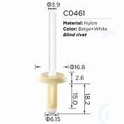 Клипса для крепления внутренней обшивки а/м GM пластиковая, 100 шт Forsage C0461(GM)