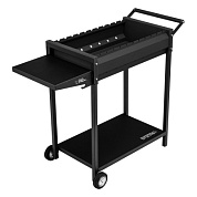 Мангал сварной на колесах, 662х390х152/805 мм, сталь 2 мм, кочерга в комплекте, Camping Palisad 69669