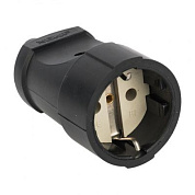 Гнездо штепсельное с/з черн, ПВХ 16A 250B EKF PROxima ASGO16-30
