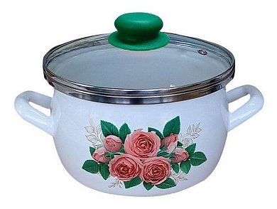 Кастрюля 3,0л (сфера) "Нежность" Сантэкс 1-2430112(Бл)(Н)