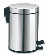 Ведро для мусора с педалью на 3 литра, сталь + пластик, хром Ledeme L701