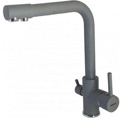 Смеситель для кухни с подключением к фильтру, латунь, графит GERHANS KK4055-3-24