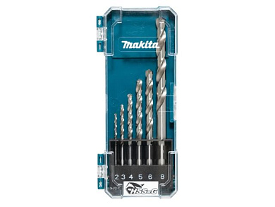 Набор сверл по металлу ц/х, HSS-G, D-75742 комплект из 6 шт Makita D-75742
