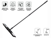 Швабра для пола с насадкой из шенилла, черная, телескопическая рукоятка 67-120 см PERFECTO LINEA 43-401123