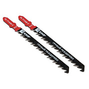 Пилки для электролобзика T144D (грубый рез по дереву и ДВП)(HCS)(2 шт) EKF Master pl-t144d-2