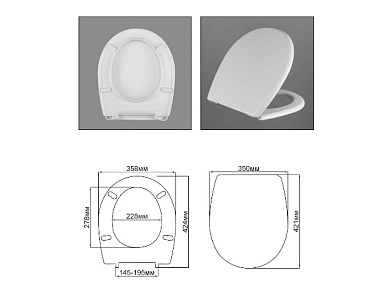 Сиденье для унитаза с крышкой "AVN SD 015m" АВН SD015m
