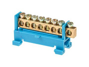 Шина "N" нулевая 6х9мм 8 групп с изолятором на DIN-рейку мал. стойка Юпитер JP7208-01