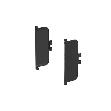 Комплект заглушек металлич. внутр. к профилю Gola, C-образных, левая+правая, черный AKS 118192